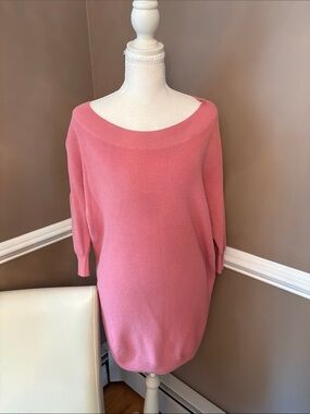 Express Rose Pink Boatneck Knit Tunic